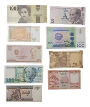 Comprar Lote 9 Billetes Internacionales Sin Circular Varios Modelo
