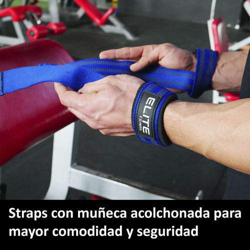 Straps Para Gimnasio, Correas Para Levantamiento De Pesas Color Azul