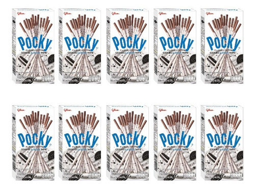 Galletas Glico Pocky Cookies And Cream 70g Paquete Con 10pzs
