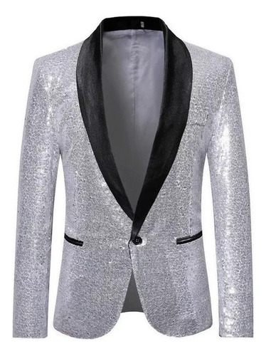 Fiesta De Pasarela Con Blazer De Lentejuelas Para Hombre