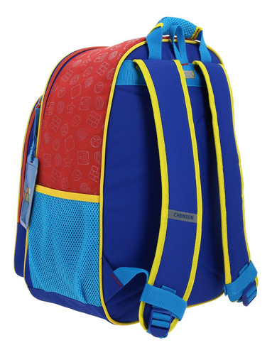 Mochila Escolar Chenson Mario Bowser Yoshi Peach Primaria Squat Mb66368-r