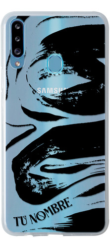 Funda Para Galaxy Manchas Negras Pintura Con Nombre