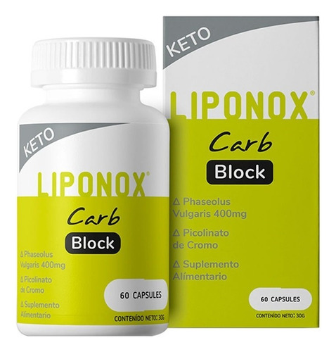 Bloqueador De Carbohidratos Keto Liponox Carb Block Sabor Sin sabor