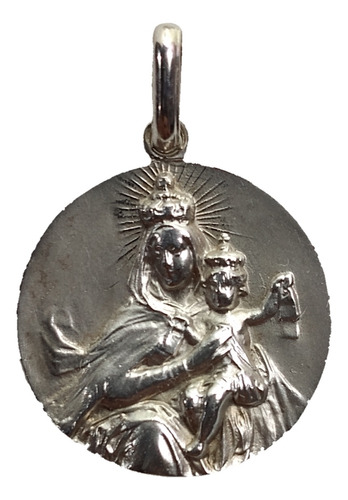 Medalla Plata 925 Virgen Del Carmen #328 Bautizo Comunión
