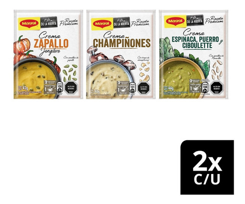 Crema Maggi® De La Huerta Tres Variedades X6 Unidades