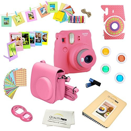 Paquete De Lujo Fujifilm Instax Mini 9 (flamingo Pink) Inclu