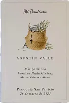Comprar 2 Estampitas Bautismo Tarjetas Invitación Angelitos