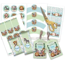 Comprar Kit Imprimible Animales Selva Cumple\u002F Bautis Texto Editable 