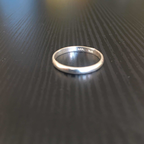 Imagen 4 de 9 de Anillo Midi Medio Dedo Argolla Lisa Plata .925 Agálea Mujer