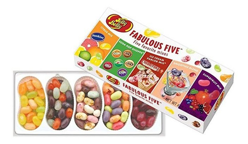 Jelly Belly Jelly Bean Fabuloso Cinco Caja De Regalo - 4,25 