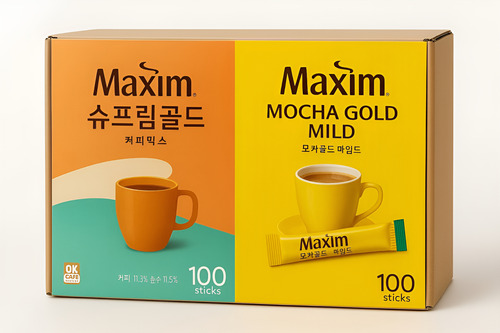 Combo Café Coreano Maxim Mocha Gold Mild & Maxim Supreme