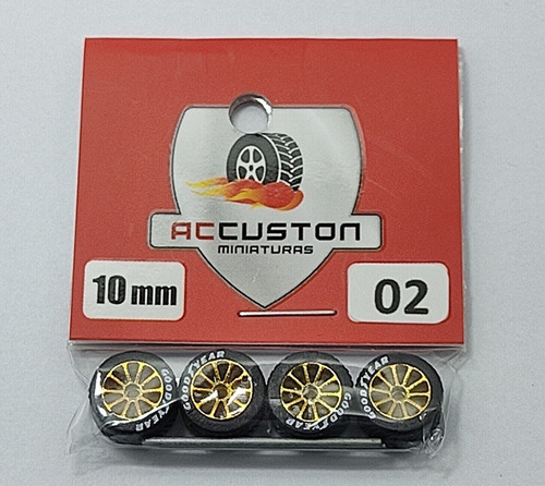 Rodas P/ Customização Ac Custon 02 - 10mm - Escala 1/64