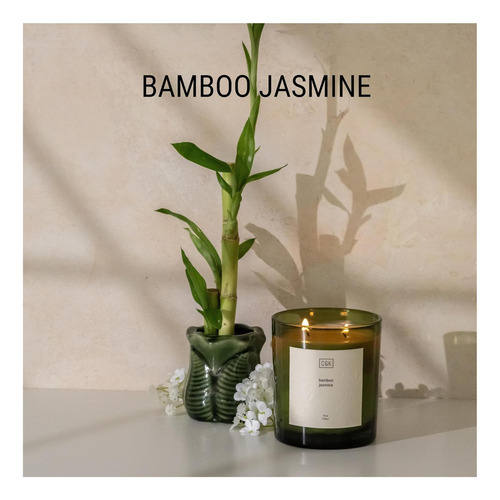 Craft & Kin 12oz Bamboo Jasmine Vela Para El Hogar | Velas |