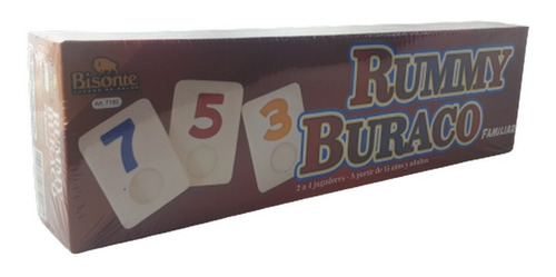 Rummy Buraco Bisonte Juego Mesa Clásico Familiar Canasta