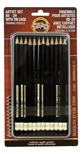Koh-i-noor Toison D'or Graphite Pencil Artist Set, 12 Lápice