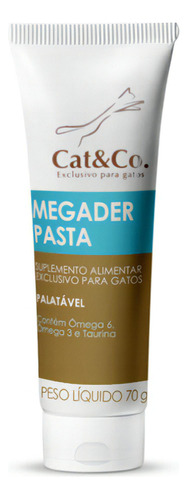Cat&co Megaderm Pasta 70g Mundo Animal - Suplemento P/pelo
