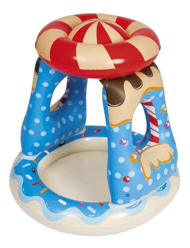 Pileta Inflable Bebe Con Techo 91x91x89 Cm Bestway 52270