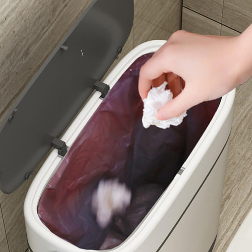 Lata De Lixo Fina, Tambor Duplo Com Escova De Vaso