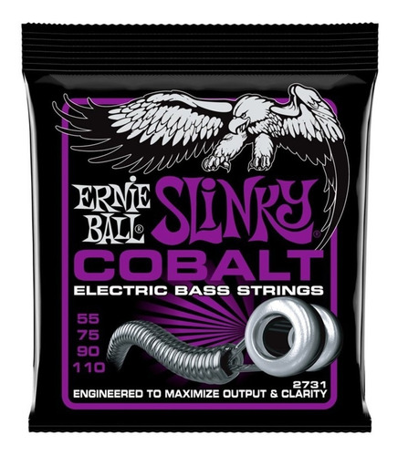 Imagen 1 de 1 de Ernie Ball Slinky Cobalt 2731 Cuerdas Bajo 55-110