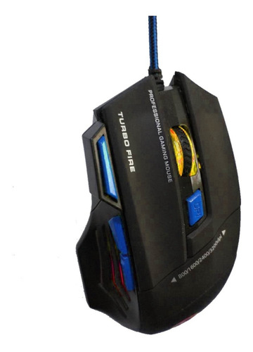 Mouse Gamer + Mousepad Xiird Led 7 Botones Gaming Esports Color Azul