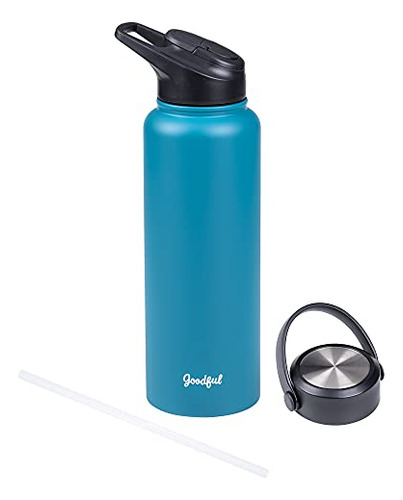 Botella De Agua Goodful De Doble Pared, Aislada Al VacĂo,