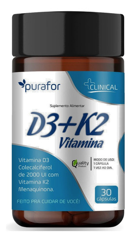 Vitamina D3+k2 30 Capsulas