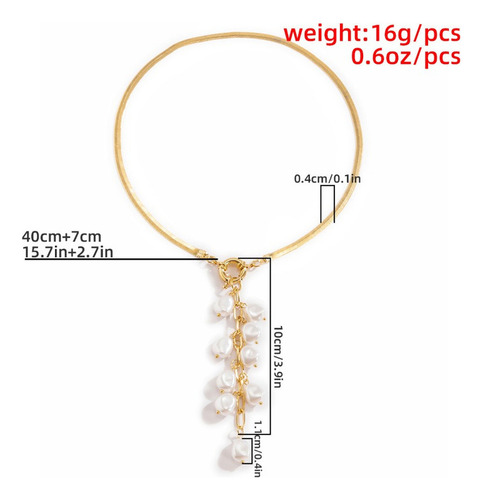 Collar De Perlas De Imitación Barrocas De Estilo Palaciego