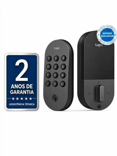 Tp Link Tapo Dl100 Fechadura Digital Inteligente Wi Fi Com Ate 200 Senhas Acesso Remoto Pelo Aplicativo Travamento Automatico 2 Chaves De Reserva
