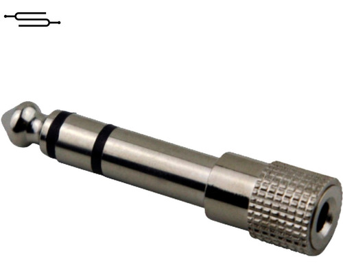 Imagen 1 de 3 de Adaptador Miniplug Hembra A Plug Stereo Macho Metalico