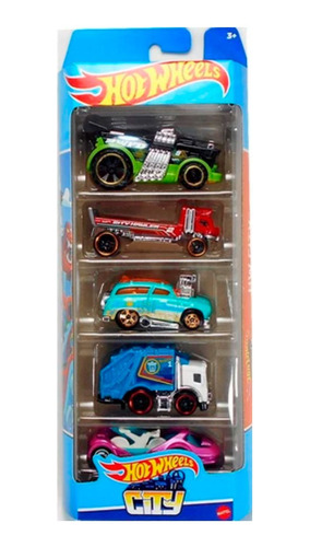 5 Autos Hot Wheels City Paquete Con Los Mejores 5 Autos City