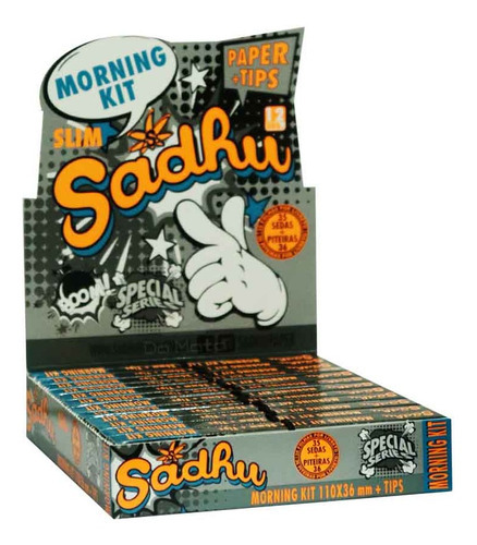 Caixa De Seda Sadhu Morning Slim King Size C/  Piteira