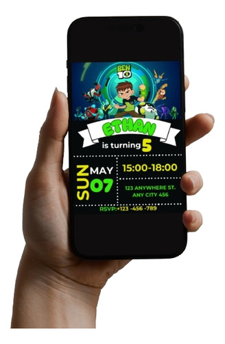 Invitación Digital Ben10 Niño