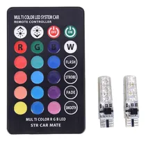 Comprar Par Led T10 Pellizco Rgb A Control Estrobo Hyperled Cambus