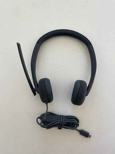 Headset Com Fio Dell Wh3024 Com Cancelamento De Ruído Cinza/preto (Usado)