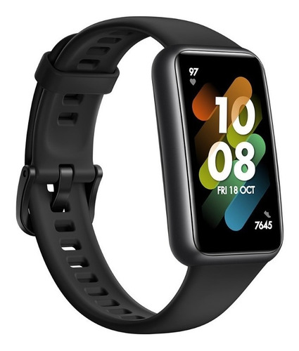 Huawei Band 7 1.47" caja de polímero dark gray, malla graphite black de silicona