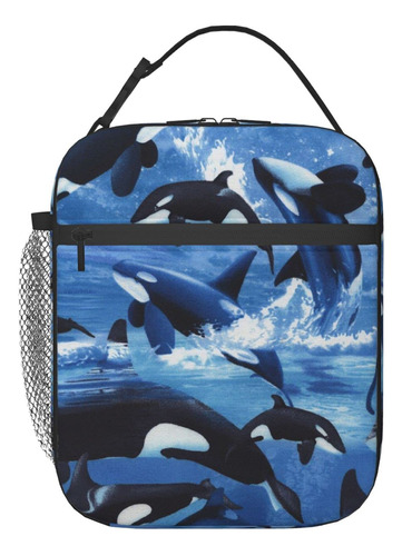 Killer Whale Bolsa Almuerzo Para Mujer Hombr Aislado Caja