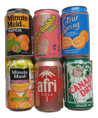 Lote No 1 Latas De Gaseosas Europeas Antiguas De Coleccion (Usado)