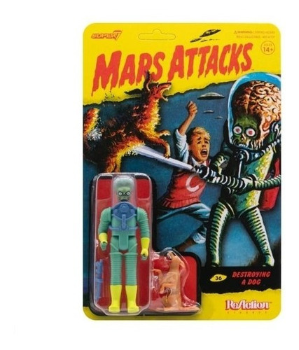 Super 7 Reaction Mars Attacks Destroying A Dog