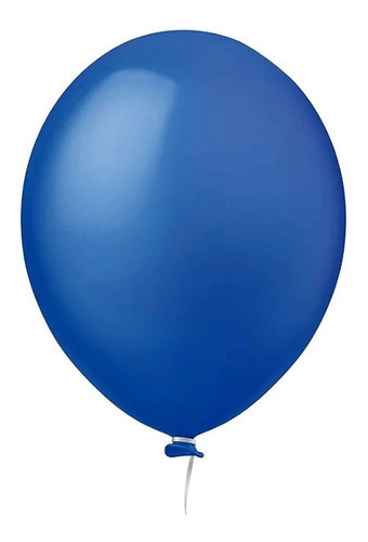 Balão Bexiga Liso N°5 Diversas Cores - Pic Pic Cor Azul-escuro