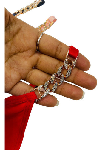 Pack De 3 Colaless Con Cadena De Brillitos