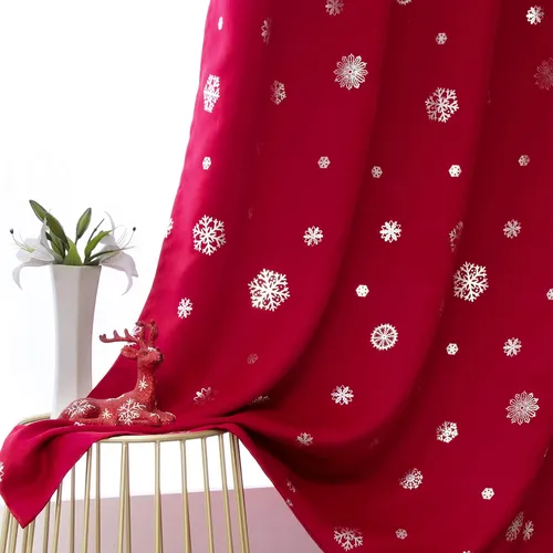 comprar Lordtex Cortinas Navideñas Con Estampado De Copos De Nieve P