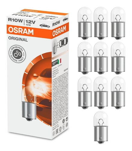 Lâmpadas R10w Osram Cx 10 Peças 12v 10w 5008 Halogena