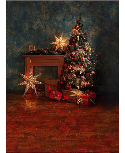 Allenjoy 6x8ft Fabric Vintage Festival Xmas Photo Backside F