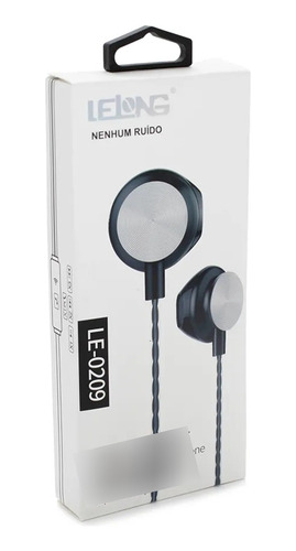 Fone De Ouvido C/microfone Lelong Le-0209y Cor Prateado