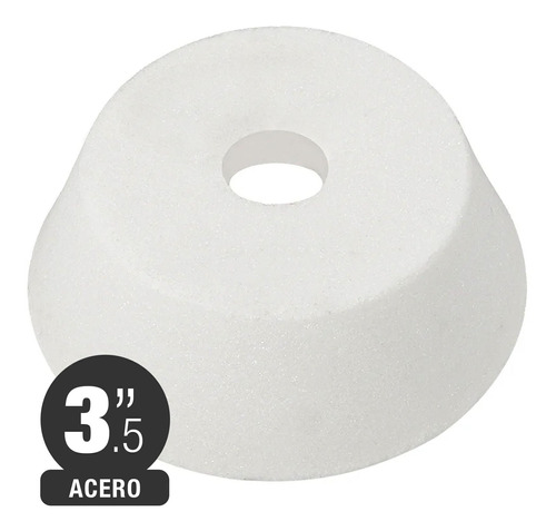 Piedra Copa Conica P60 - 3.5x1.25  - Oxido Aluminio Blanco