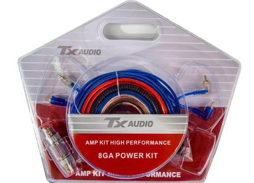 Kit Cable Potencia Amplificador 8 Gauge Subwoofer