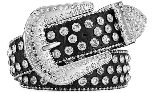 Cinturón Bb Simon Diamond Hombre Mujer Color Silver+silver Duplex Talla 115cm