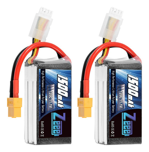 Zeee Batería De Grafeno De 11.1 V 120c Mah 3s Rc Lipo Con