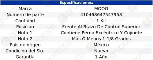 Kit Ajuste Camber Dodge D350 81 Al 93 Moog