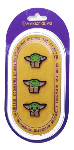 Kit 3 Pins Broche Baby Yoda | The Mandalorian | Star Wars